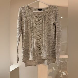 RW&CO. Light Gray Cable Knit Sweater